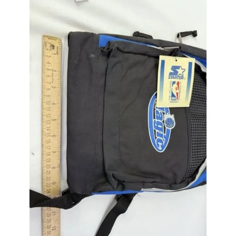 Small STARTER BLUE Backpack Bag Book Bag, Travel Bag Starter Logo Magic NBA